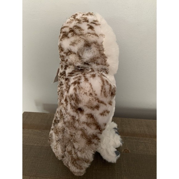 Wild Republic Plush Snowy Owl 11” White Brown Soft Stuffed Animal Toy TAG - Picture 7 of 14